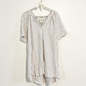 Joie Classic Dotted Pinstripe Blouse NWT